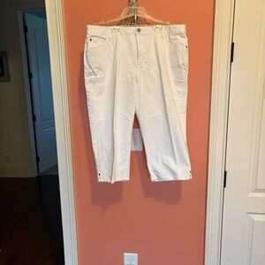 CJ Banks Classic White Trousers